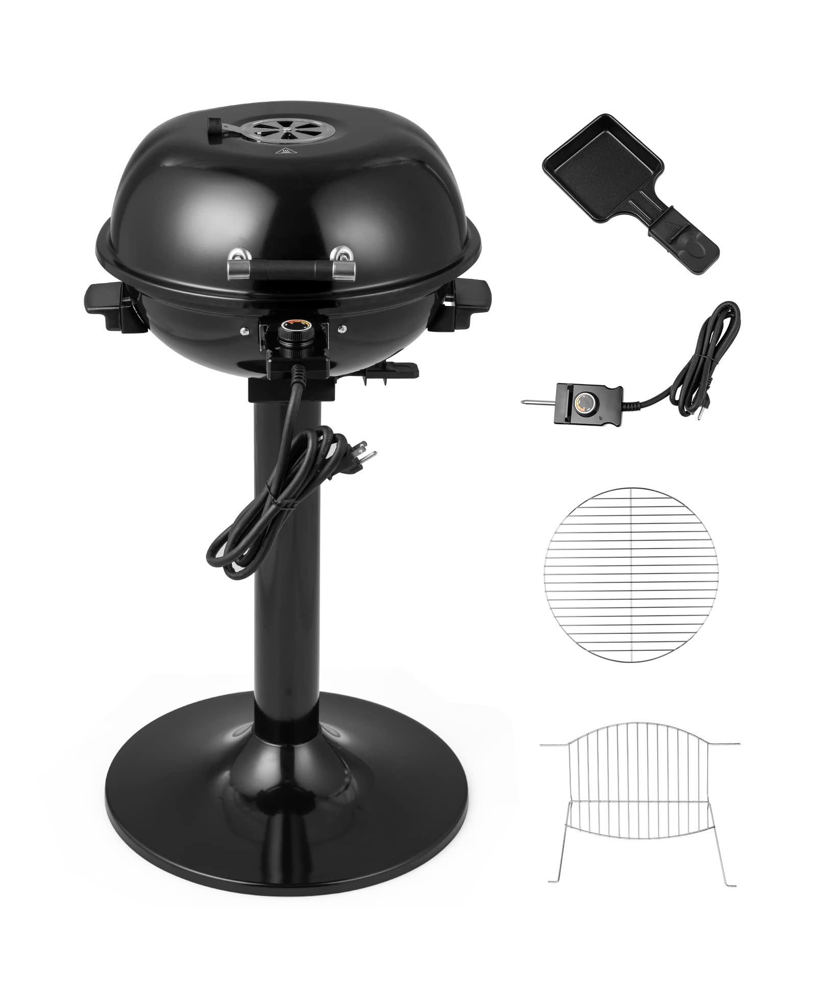 Ecooso 1600W Electric BBQ Grill with Removable Non-Stick Warming Rack