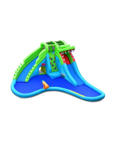 Gouun Crocodile Style Inflatable Water Slide Bounce Castle, Supports Up to 6 Kids, Ages 3+