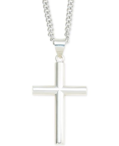 Cross Pendant Necklace in Sterling Silver