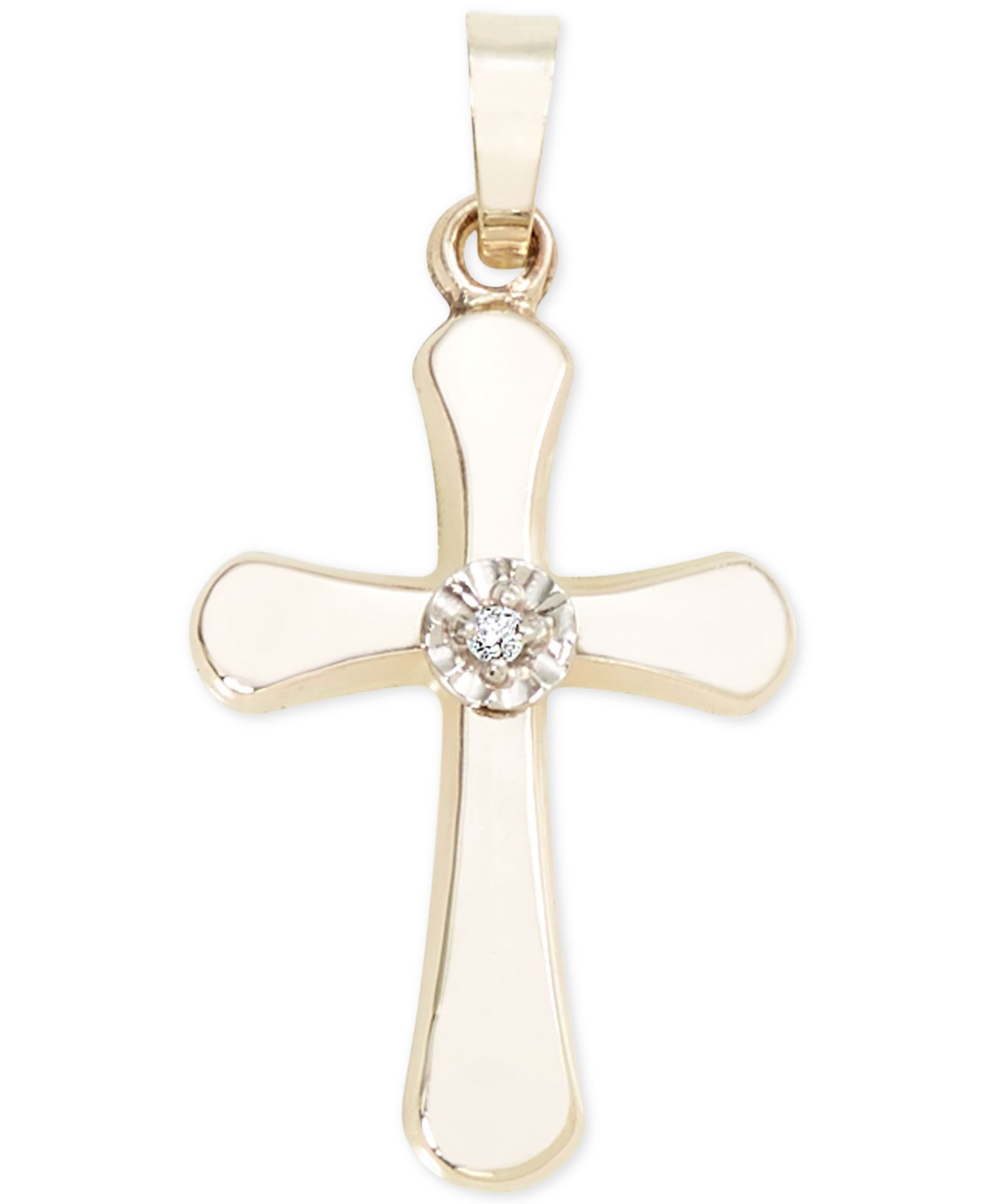 Подвеска Diamond Accent Cross из 14k Gold