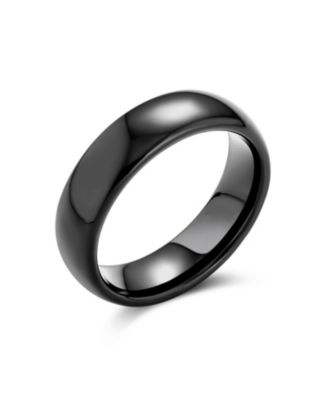 Bling Jewelry Classic Dome Wedding Band Ring Gold Tone Titanium Comfort 6MM