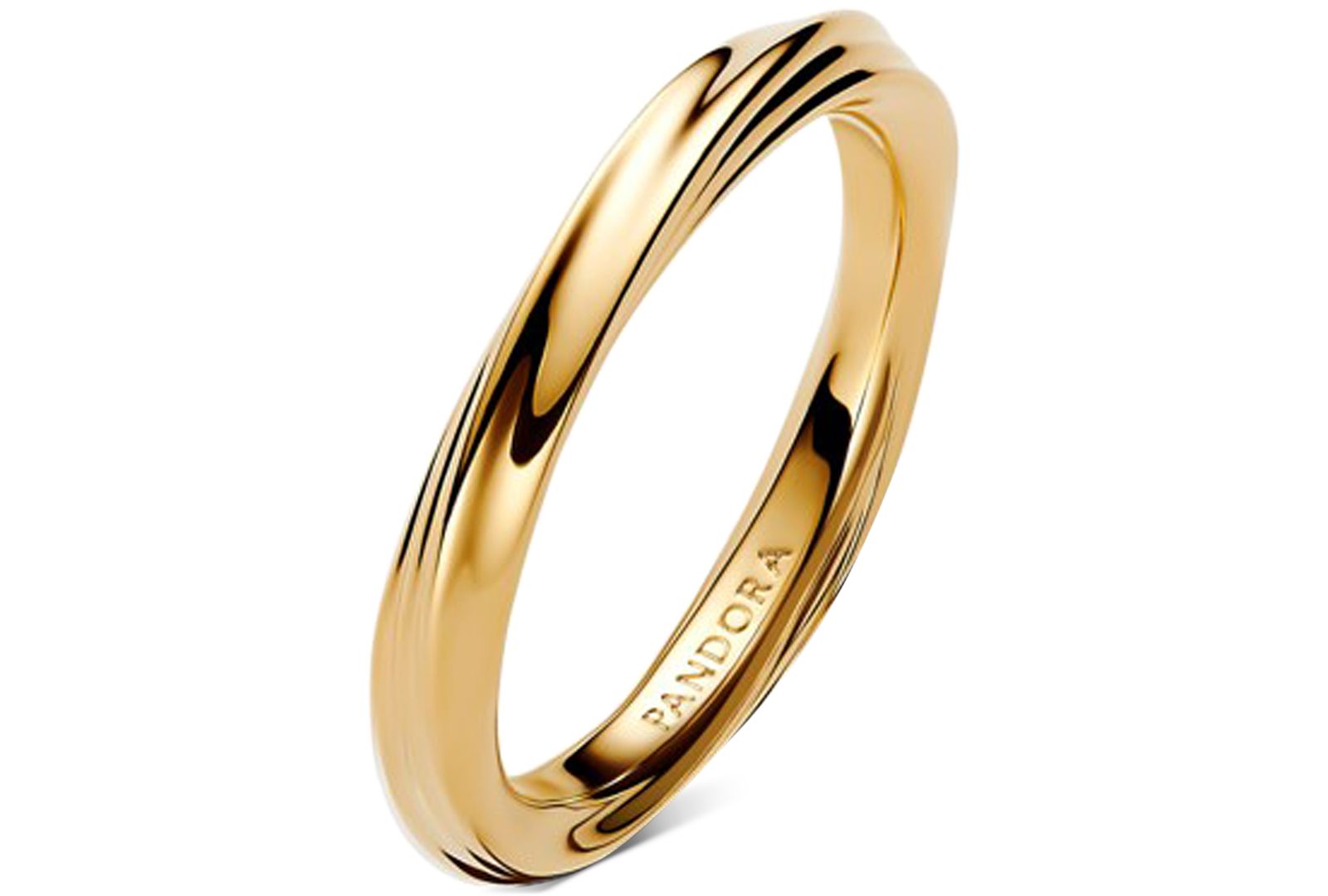 Pandora Twisted 14K Gold Plated Band Ring