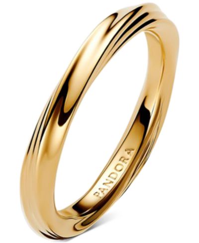 Pandora Twisted 14K Gold Plated Band Ring