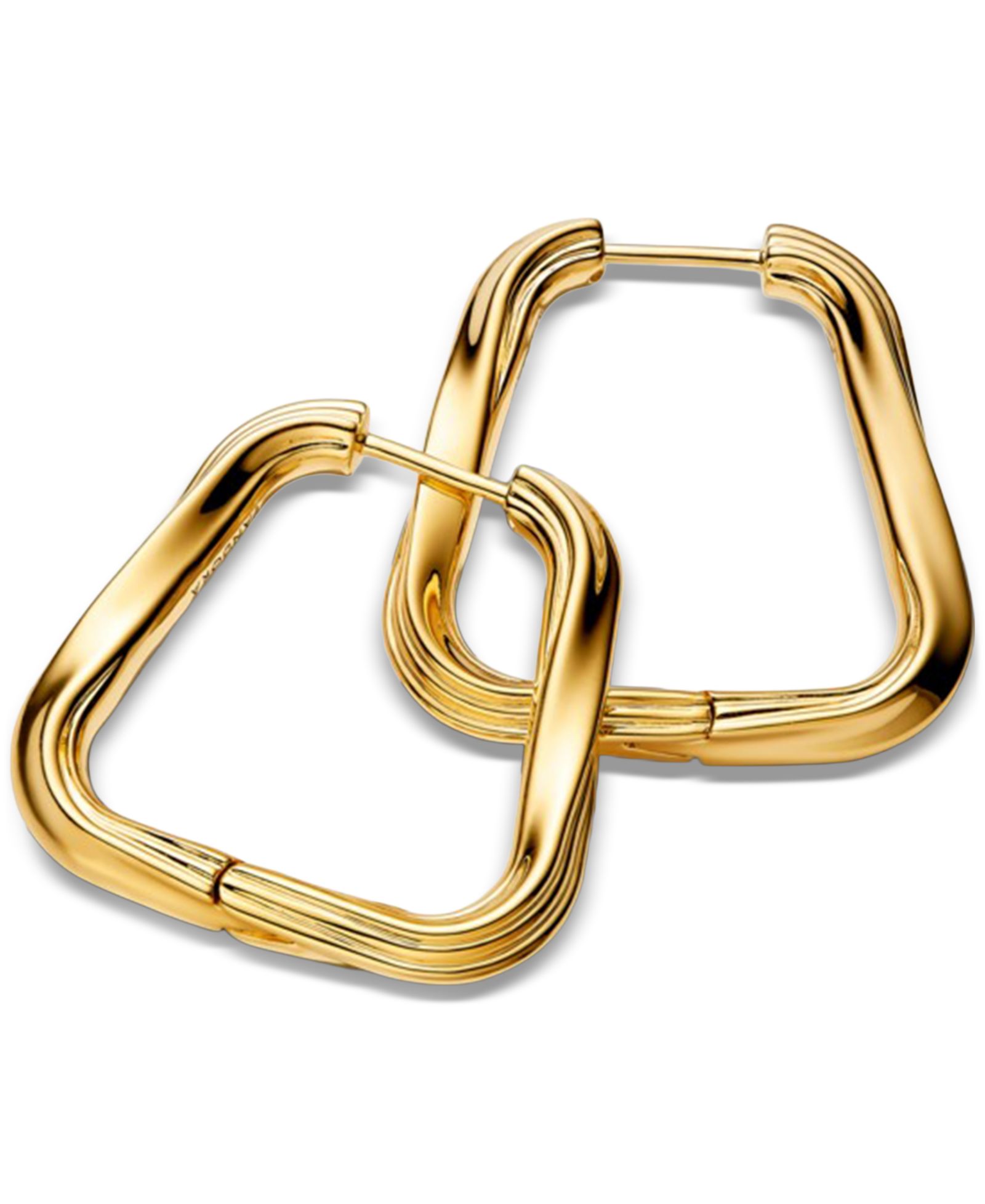 Серьги-кольца Pandora Twisted Triangle Large Hoop