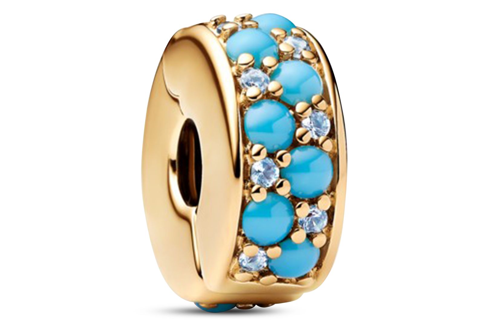 Pandora шармы для браслетов Aqua Blue Clip