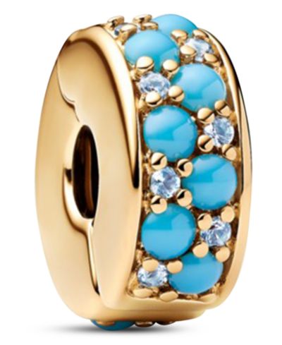 Pandora шармы для браслетов Aqua Blue Clip
