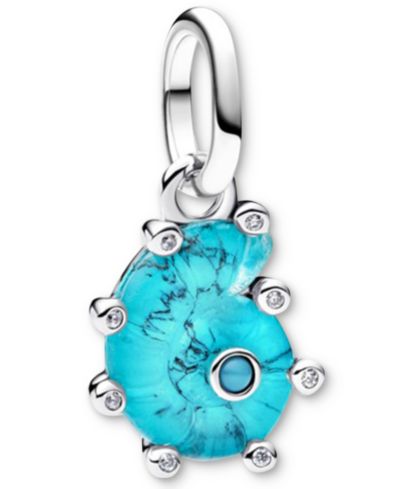 Подвесные шармы Pandora Blue Murano Glass Sea Snail