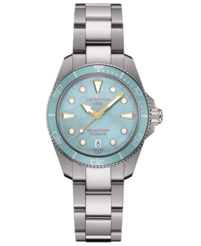 Certina Женские швейцарские часы DS Action Silver-Tone Titanium с браслетом 35mm