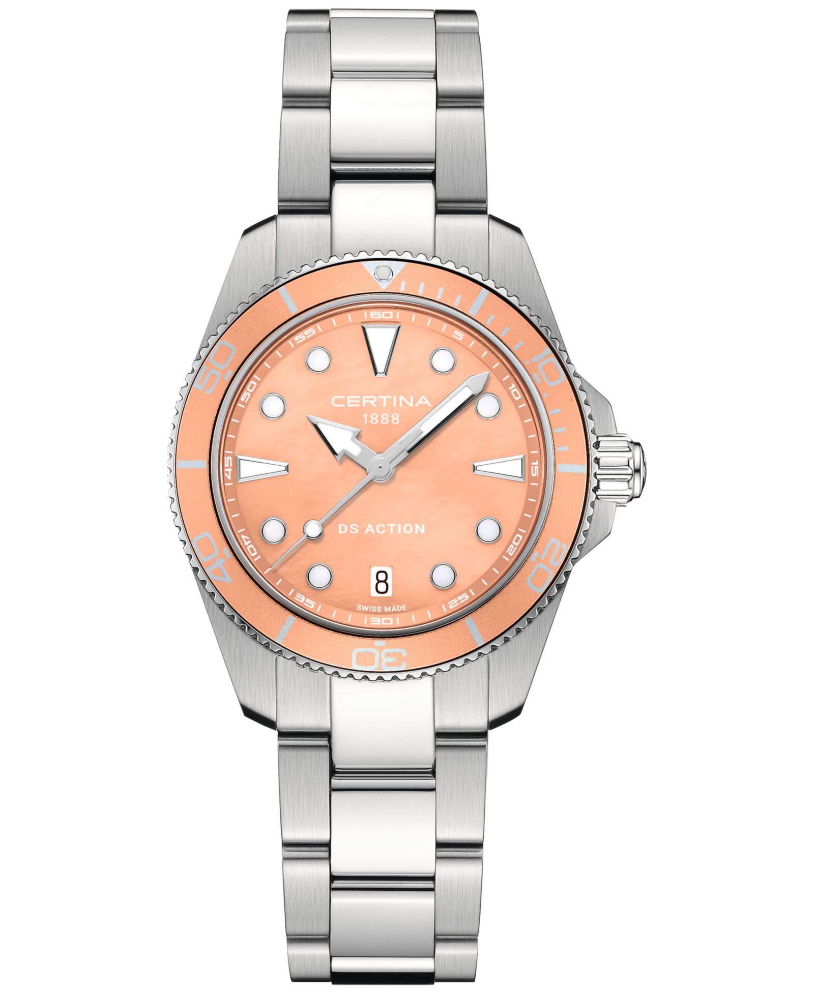 Женские швейцарские часы Certina DS Action Stainless Steel Bracelet 35mm
