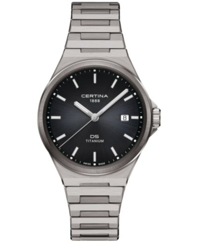 Мужские часы Certina Swiss DS-7 Silver-Tone Titanium Bracelet 39mm