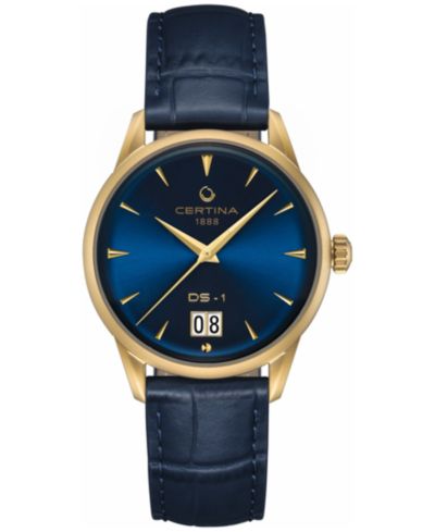 Certina Мужские часы Swiss Automatic DS-1 Powermatic 80 Blue Leather Strap 41mm