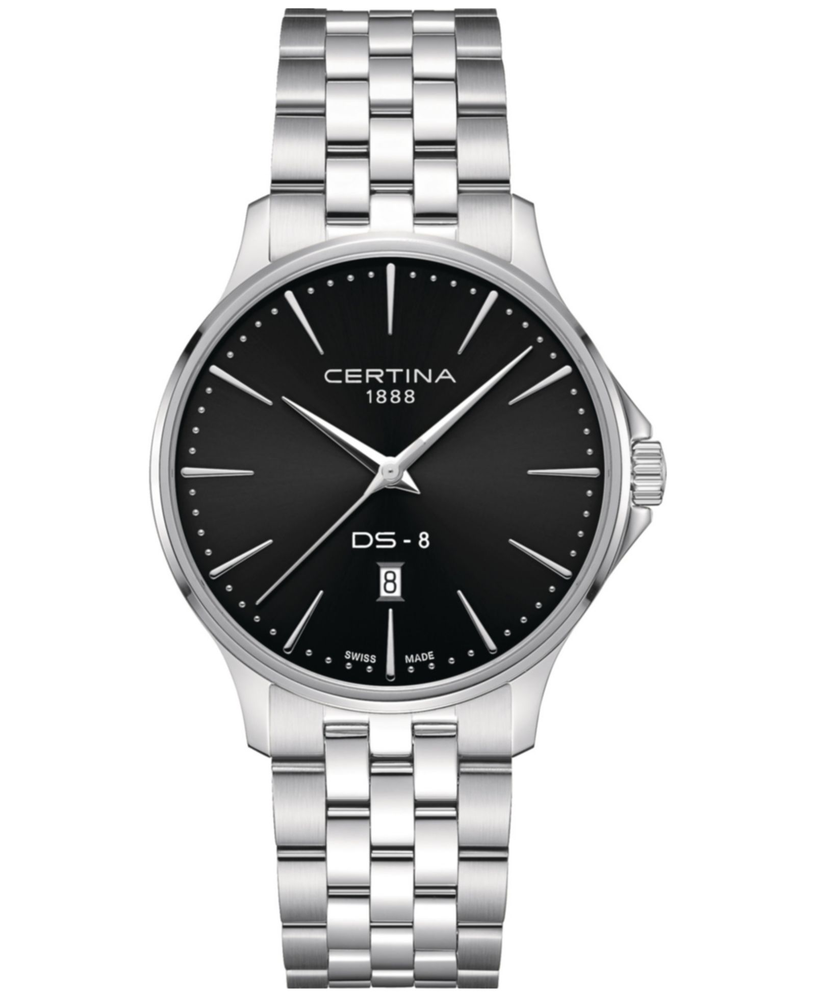 Мужские часы Certina Swiss DS-8 Stainless Steel Bracelet 40mm