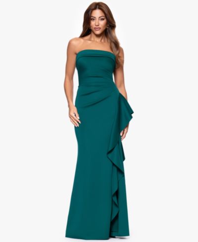 XSCAPE Women's Long Strapless Dress