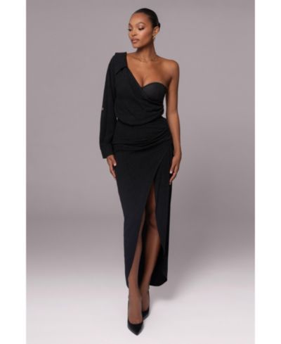 JLUXLABEL Women's Evita Linen Draped Dress