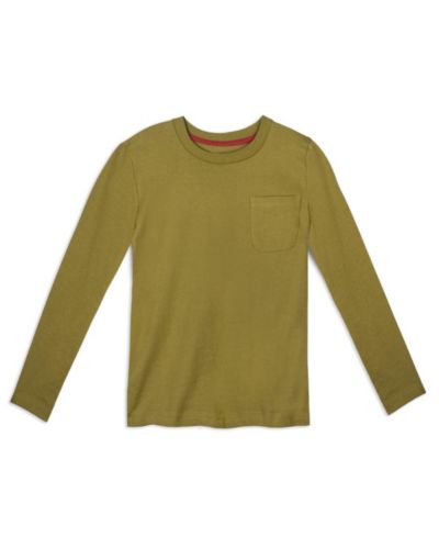 Mightly Kids Fair Trade Organic Cotton Long Sleeve Pocket T-Shirt