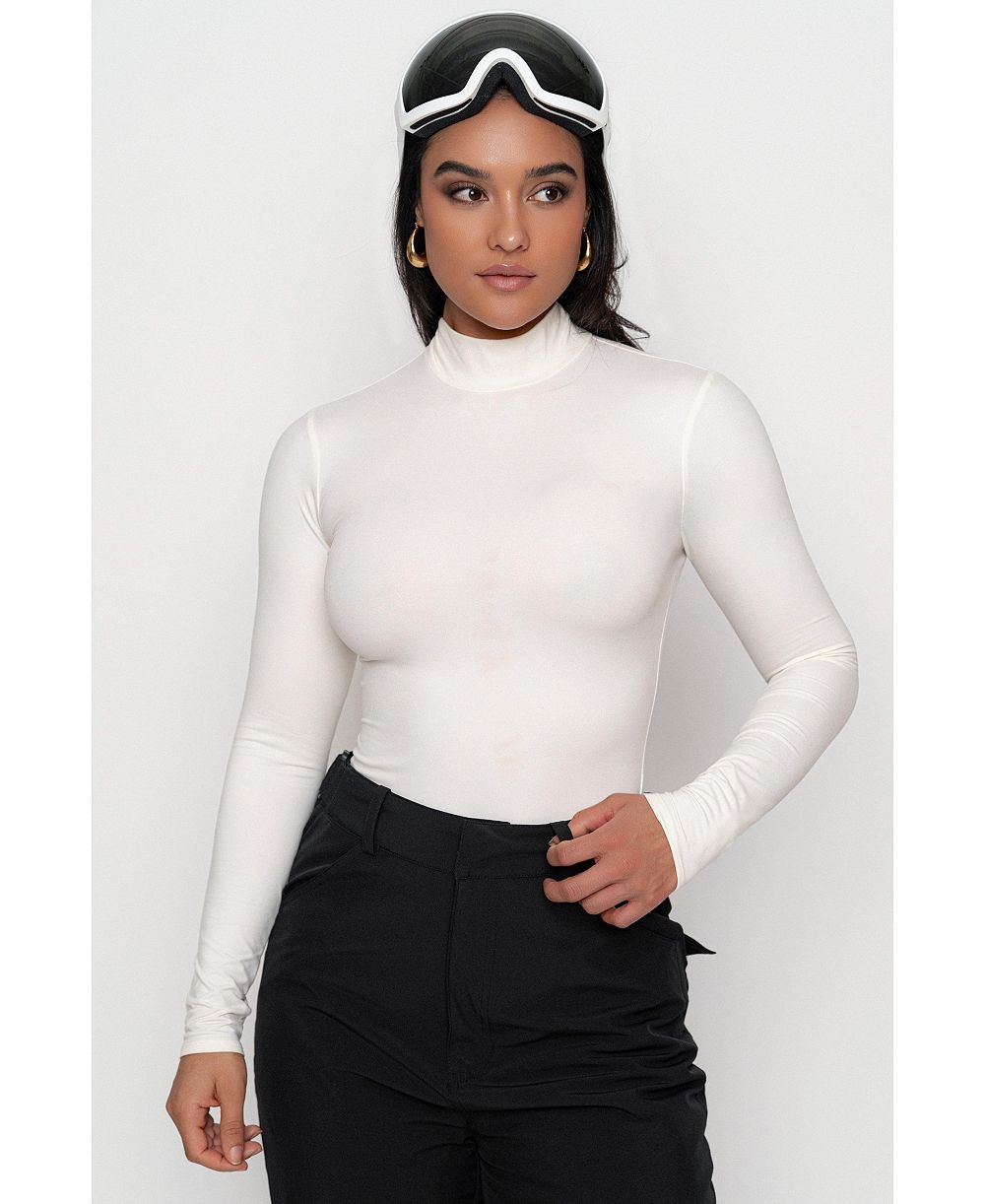 JLUXLABEL Women's Turtleneck Long Sleeve Top