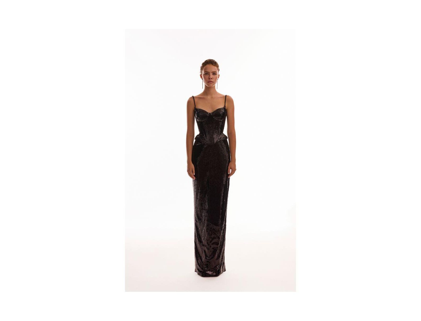 Milla Women's Dramatic fitted sequined maxi skirt