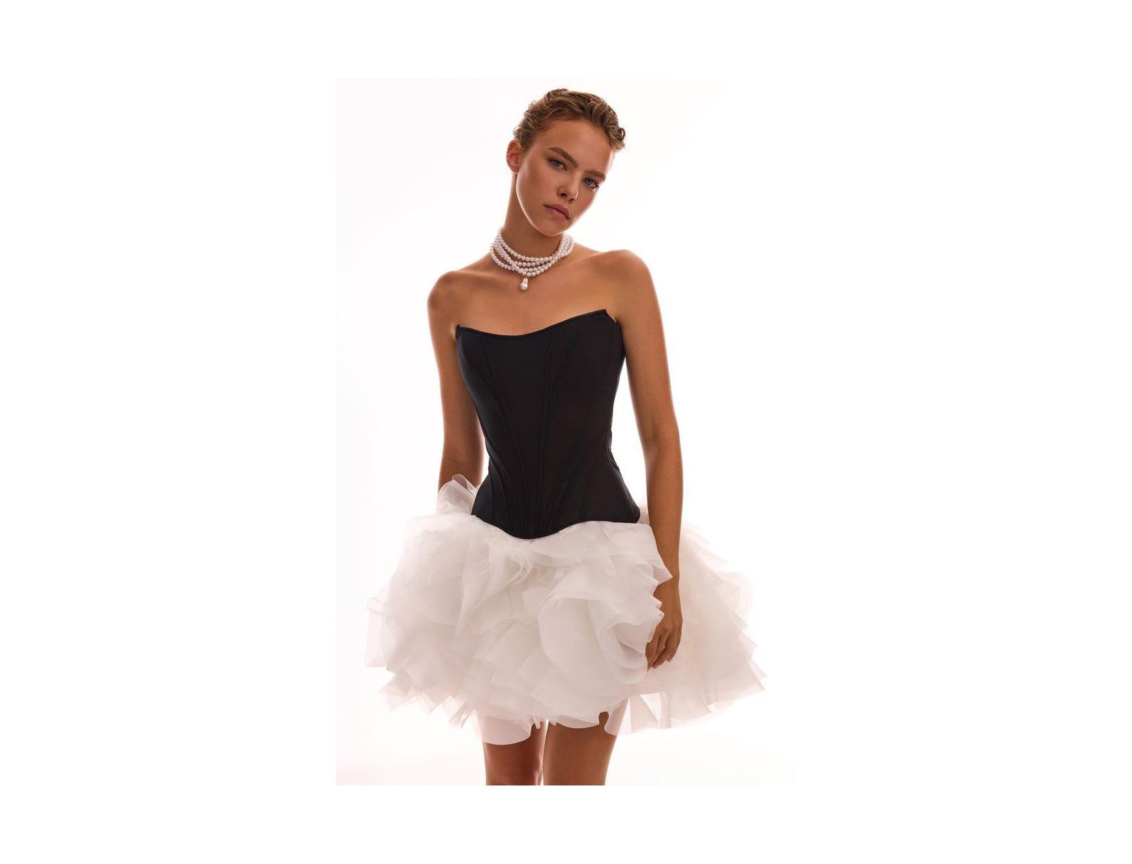 Milla Women's Danceable mini skirt with ruched flower appliques