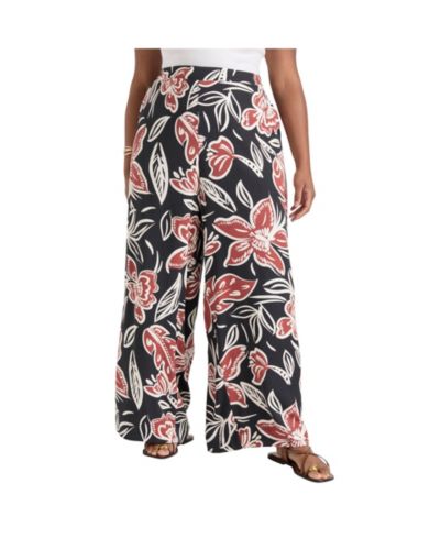 June & Vie Women's June + Vie Wide-Leg Pull-On Pants