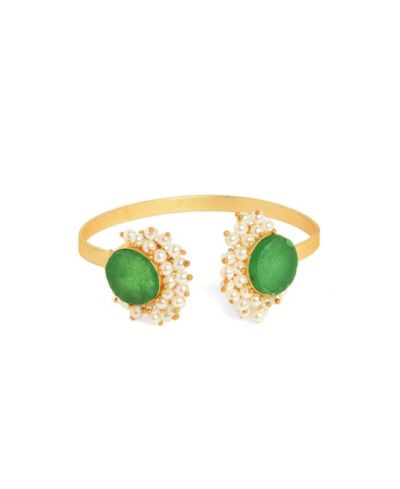 SOHI Women's Cluster Stone Cuff Bracelet