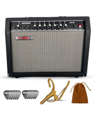 5 Core Guitar Amp 50 Watt Electric Amplifier w Built in 8" Speaker Portable Mini Amps w Aux