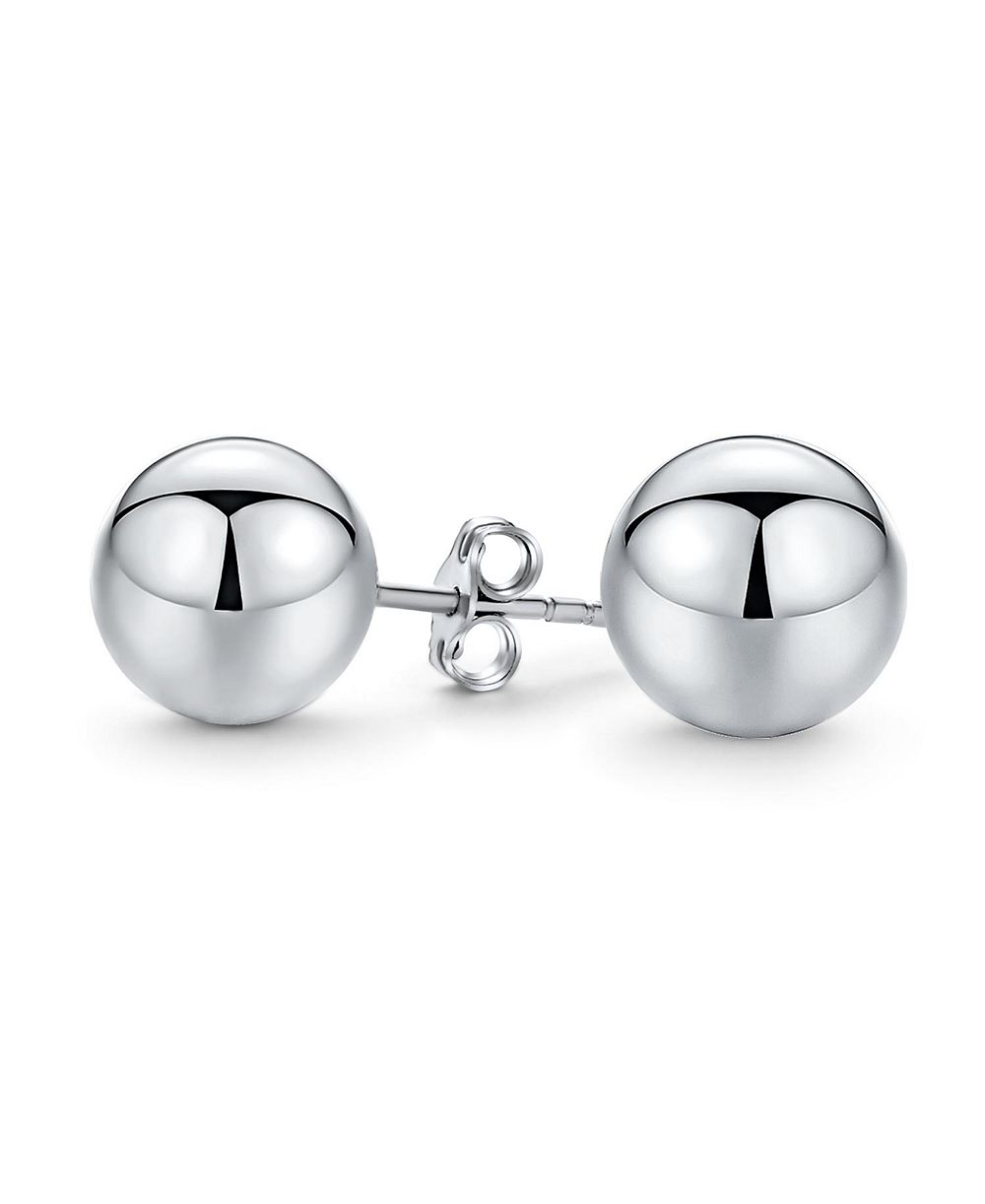 Серьги-гвоздики Bling Jewelry с круглыми бусинами из стерлингового серебра 0.925