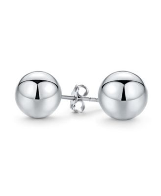 Серьги-гвоздики Bling Jewelry с круглыми бусинами из стерлингового серебра 0.925