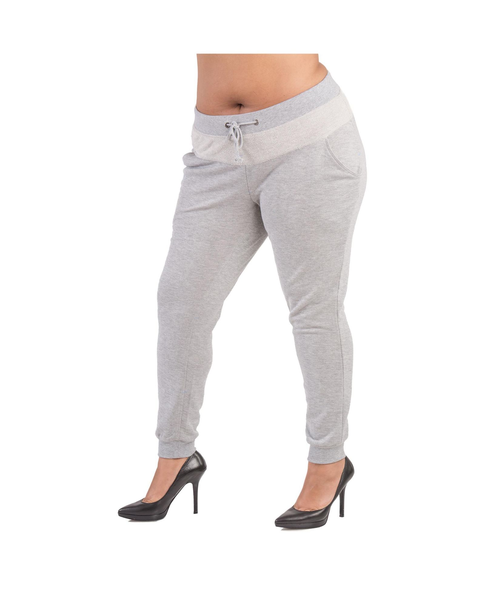 Plus Size French Terry Drawstring Jogger Pants