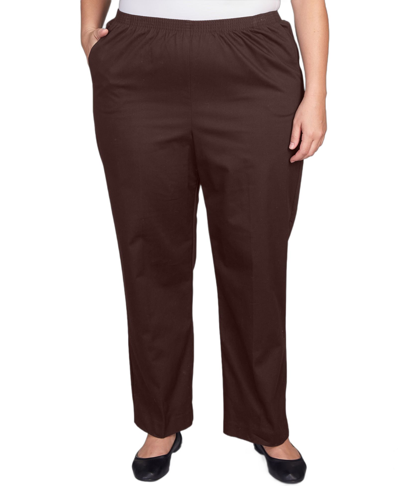 Брюки Alfred Dunner Plus Size Mid-Rise Straight Leg