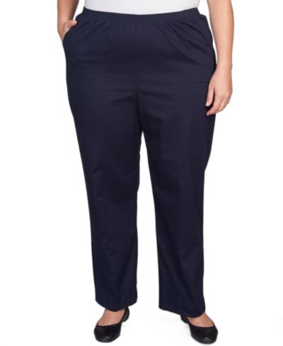 Брюки Alfred Dunner Plus Size Mid-Rise Straight Leg