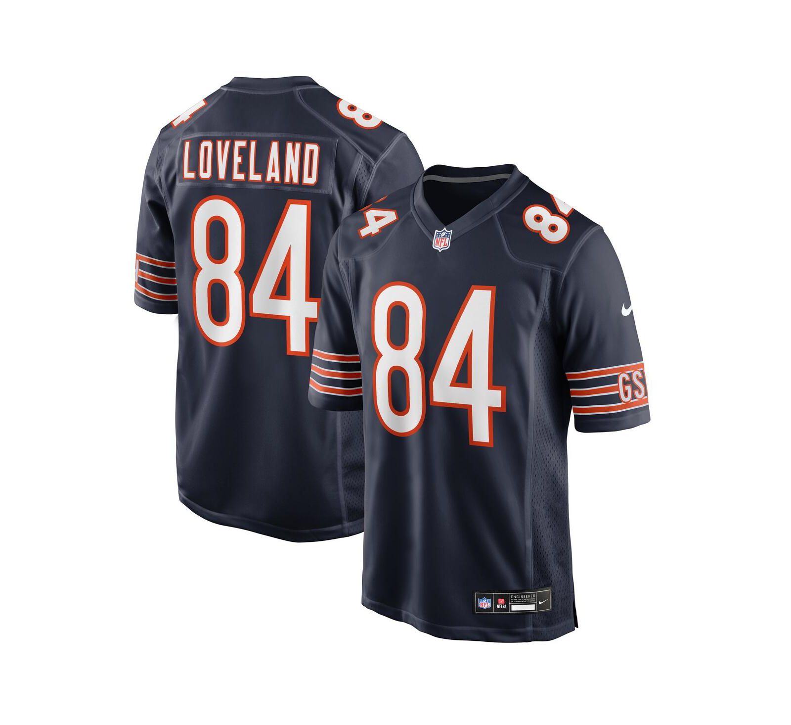 Джерси Nike Men's Colston Loveland Navy Chicago Bears 2025 NFL Draft First Round Pick Game