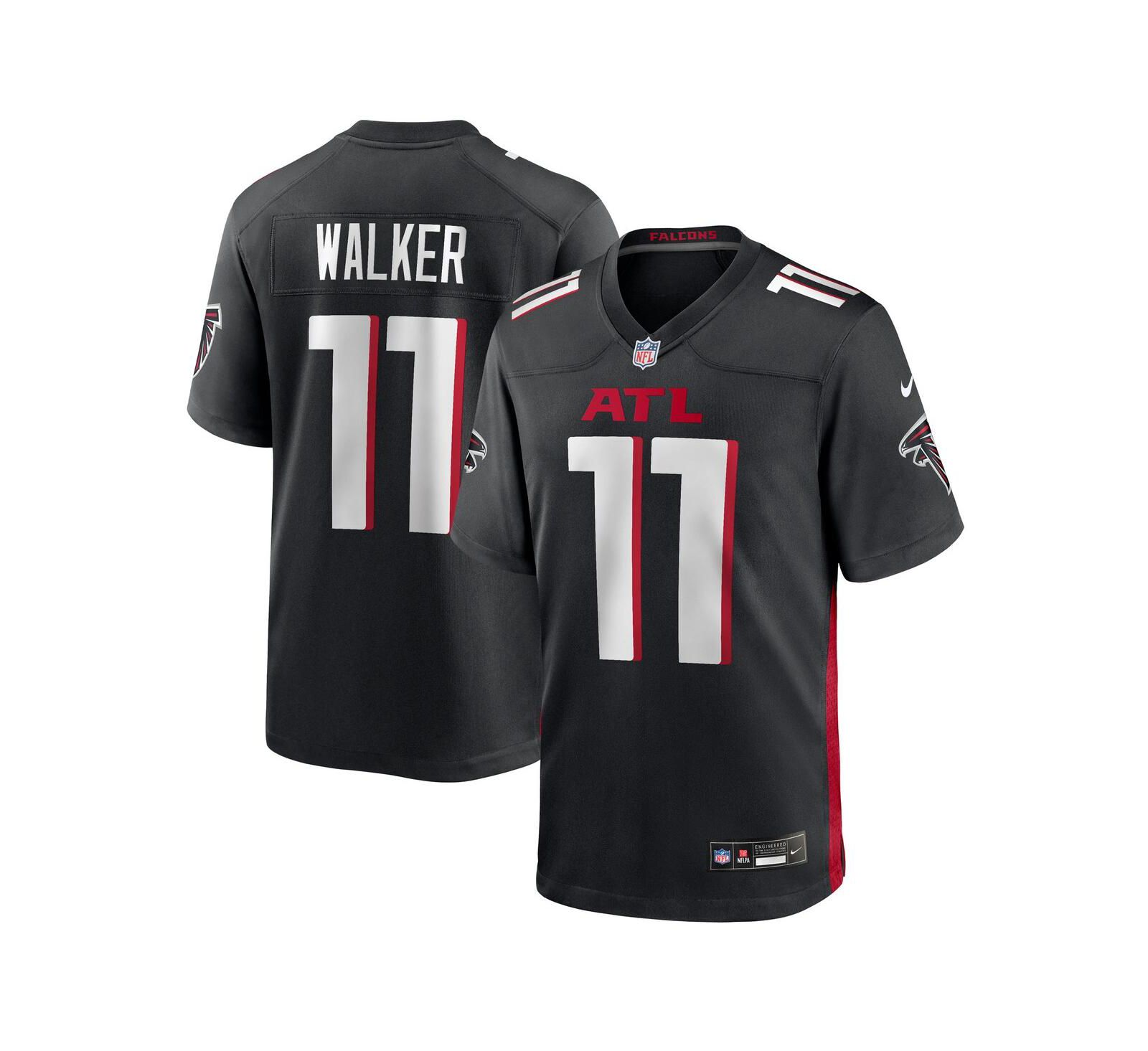 Мужская джерси Nike Black Jalon Walker Atlanta Falcons 2025 NFL Draft First Round Pick Game