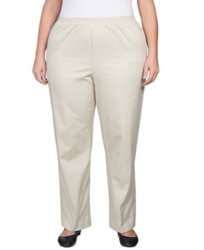 Alfred Dunner брюки повседневные Plus Size с завышенной посадкой
