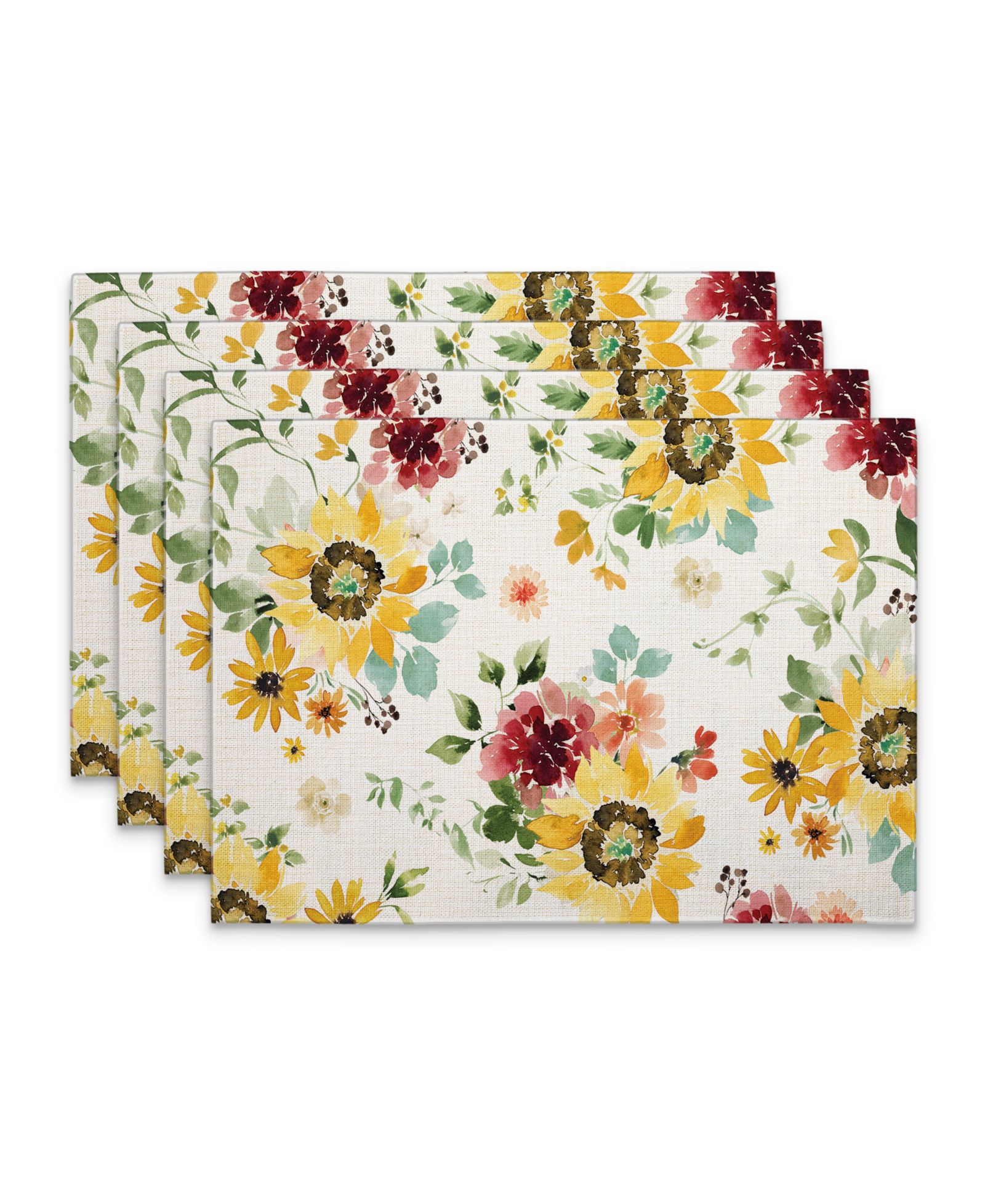 Подставки для сервировки CounterArt Spring Sunflowers Premier Fabric, Set of 4
