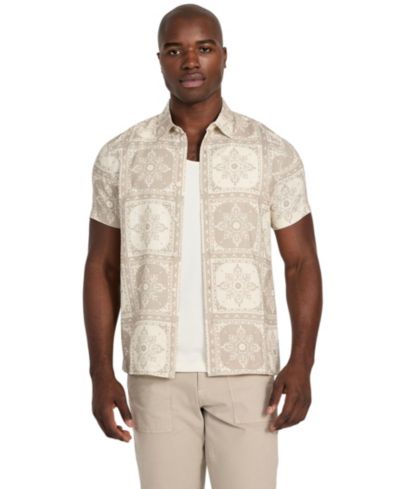 GUESS Men's Mosley Tile Print Shirt