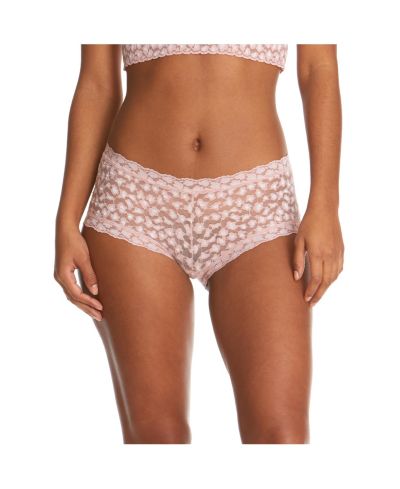 Трусики Hanky Panky Women's Cross-dyed Leopard Mide Rise Boyshort 3 pack