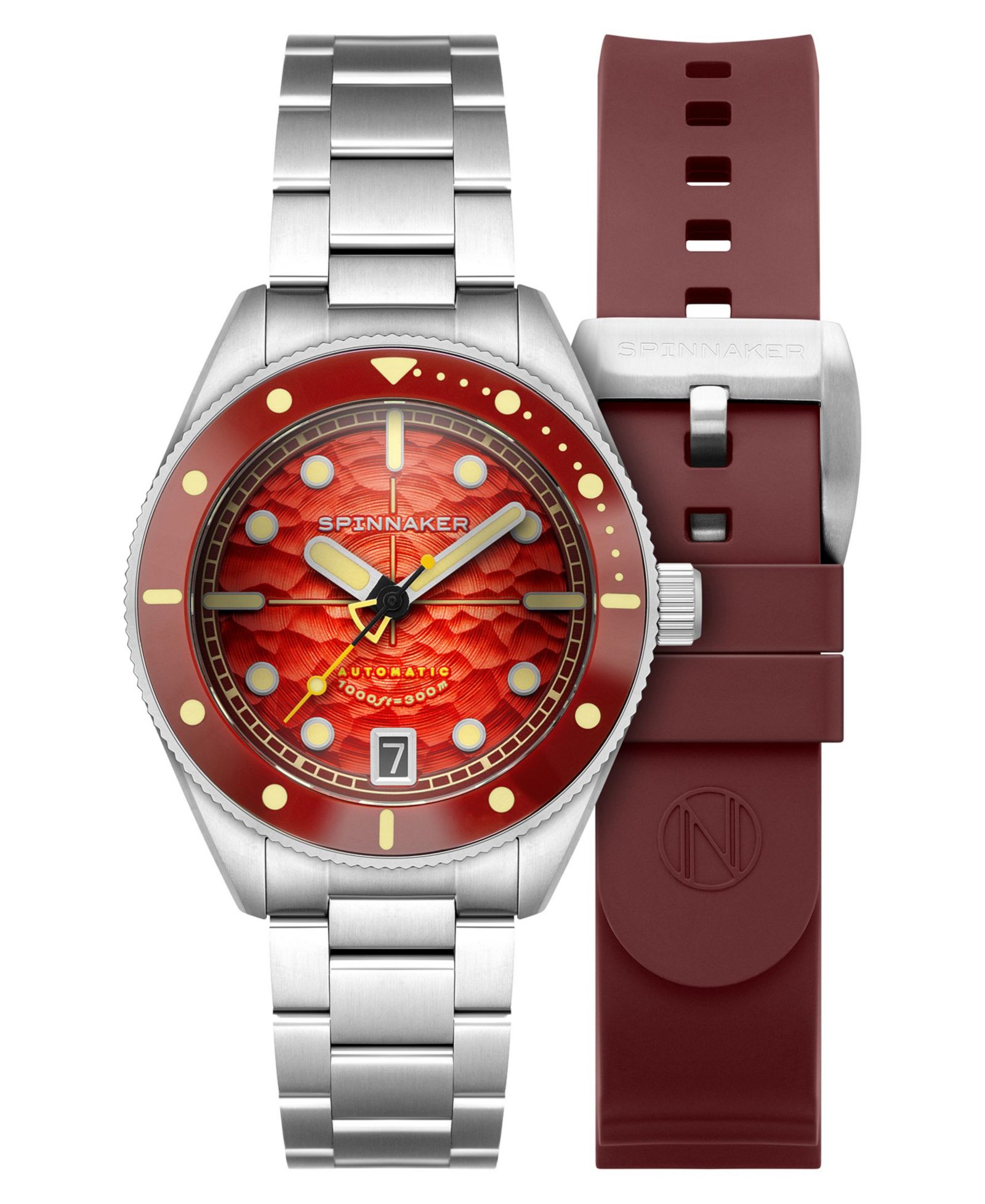 Spinnaker Men's Challenger Automatic Solid Stainless Steel Bracelet Watch, 42mm