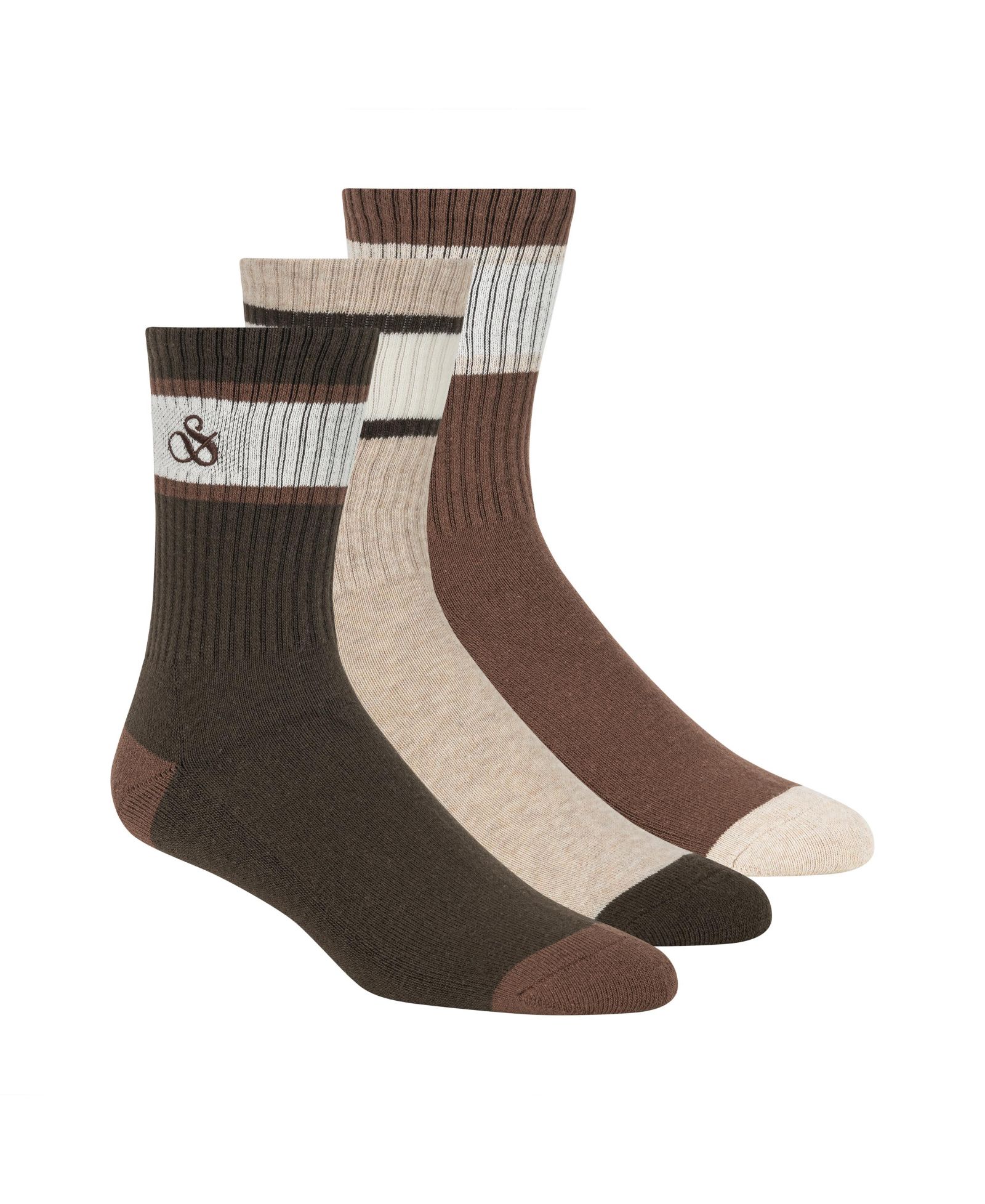 Мужские носки SCOTCH & SODA Men's 3-Pack Ribbed Cushion Crew