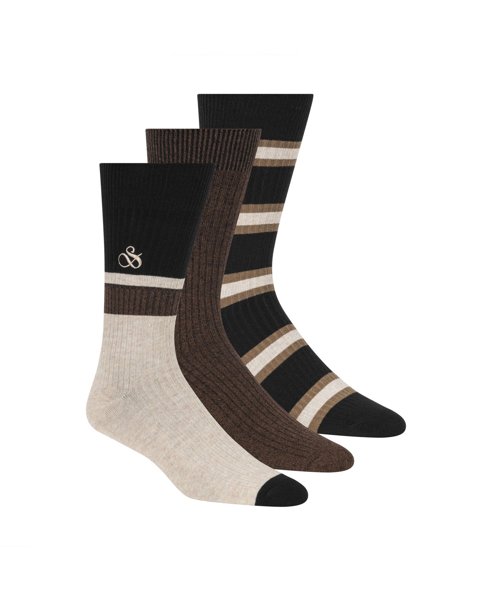 Мужские джерси-носки SCOTCH & SODA Ribbed Crew, 3 шт.