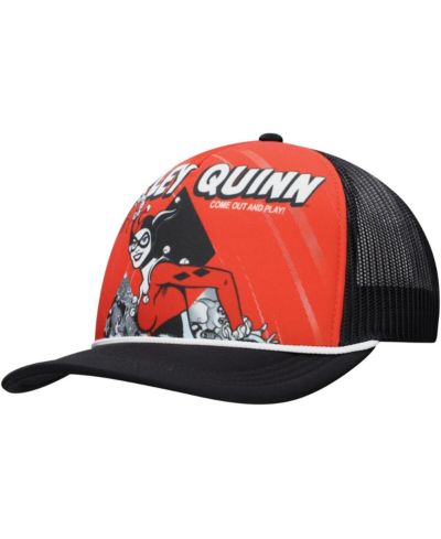 Кепка Lids Men's and Women's Red/Black Harley Quinn Graphic Foam Trucker Adjustable