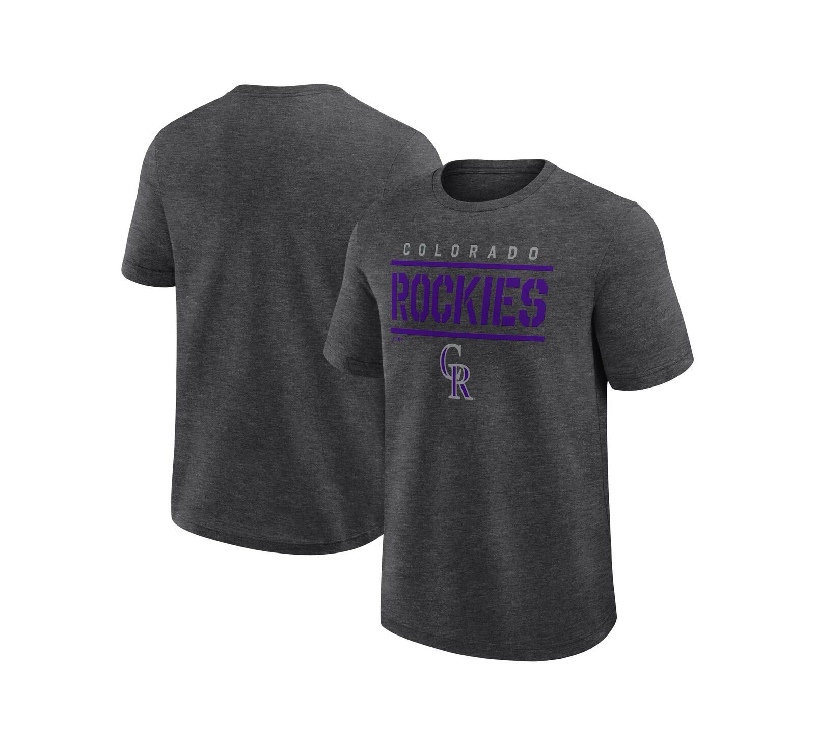 Мужская футболка Fanatics Colorado Rockies серая меланж