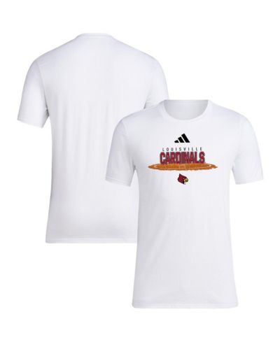 Мужская футболка Adidas Louisville Cardinals Softball Pitcher's Circle, белая