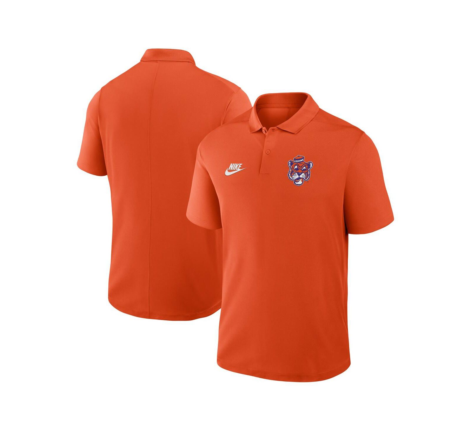 Мужская рубашка-поло Nike Orange Clemson Tigers Primetime Victory Legacy Vault Logo