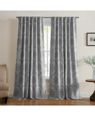 Штора Threadmade Giovanni Medallion Linen Blend Window Curtain Panel