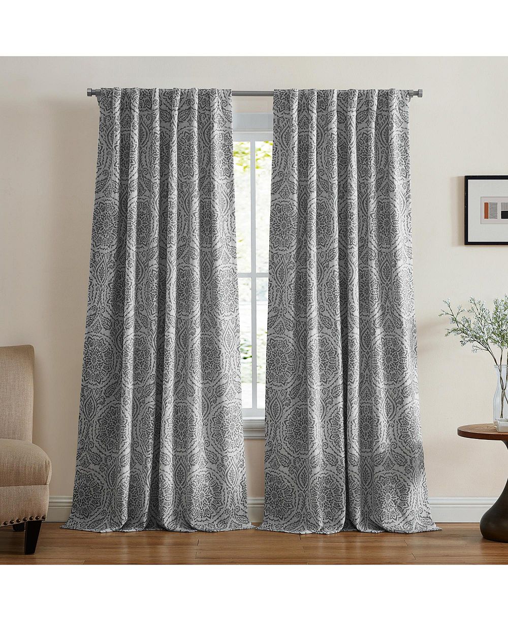 Штора Threadmade Giovanni Medallion Linen Blend Window Curtain Panel