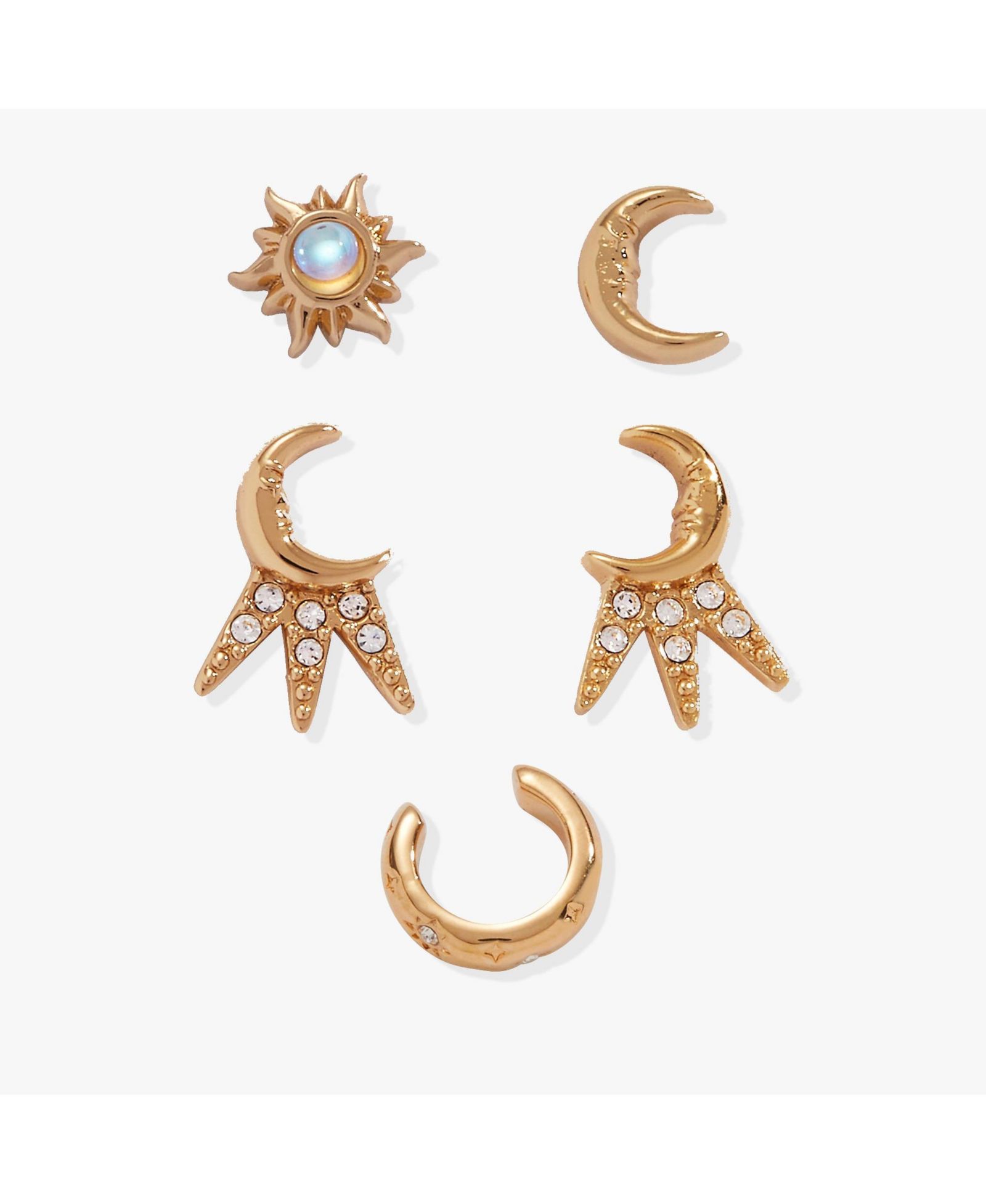Набор сережек Sun & Moon