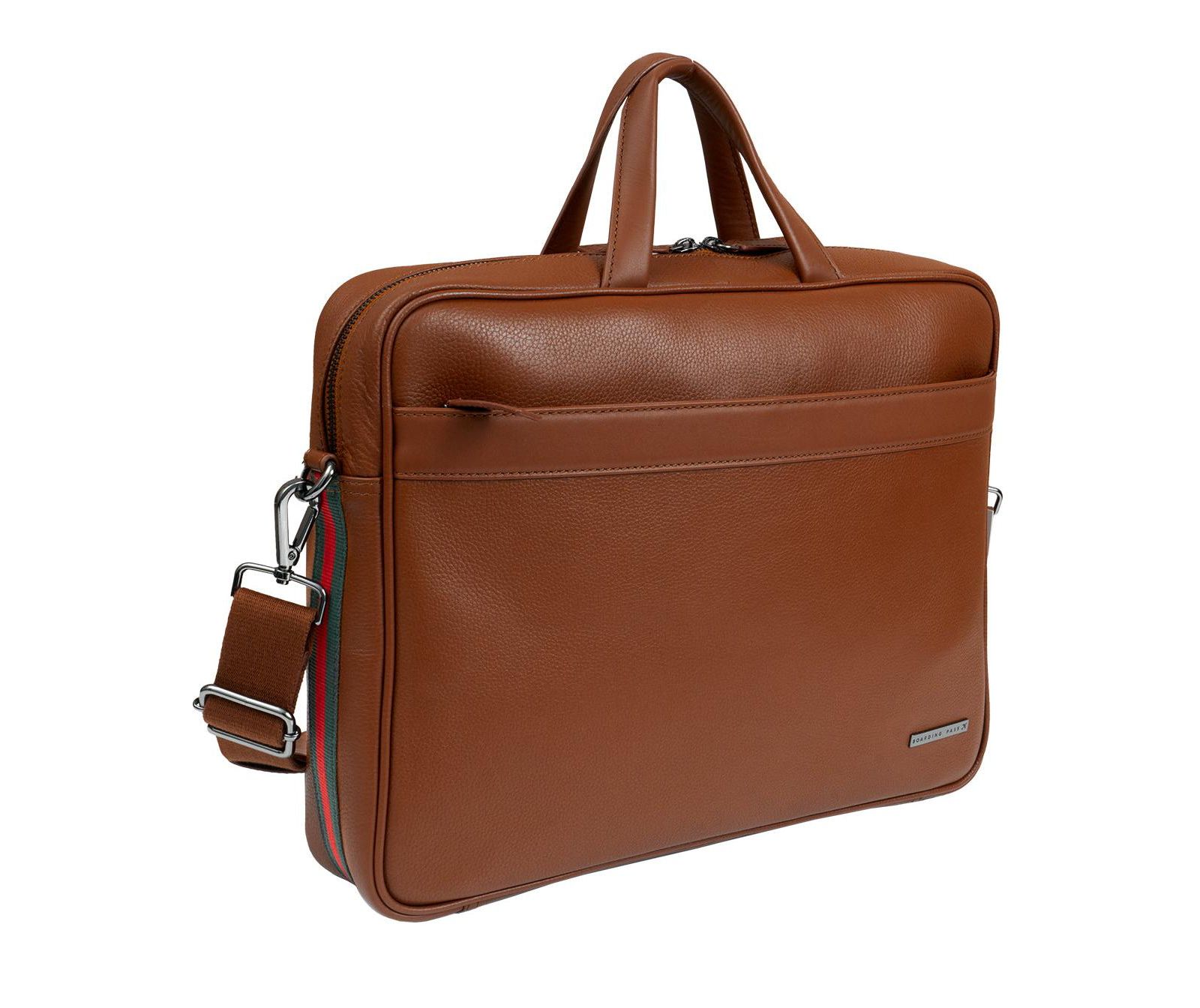 The Hey Handsome 18in Pebble Grain Genuine Leather Briefcase