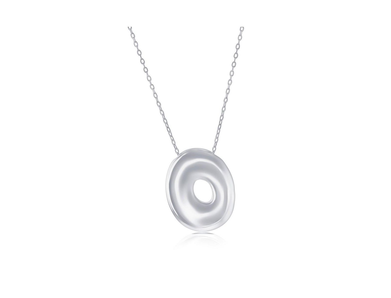 Sterling , Bubble Initial Necklace