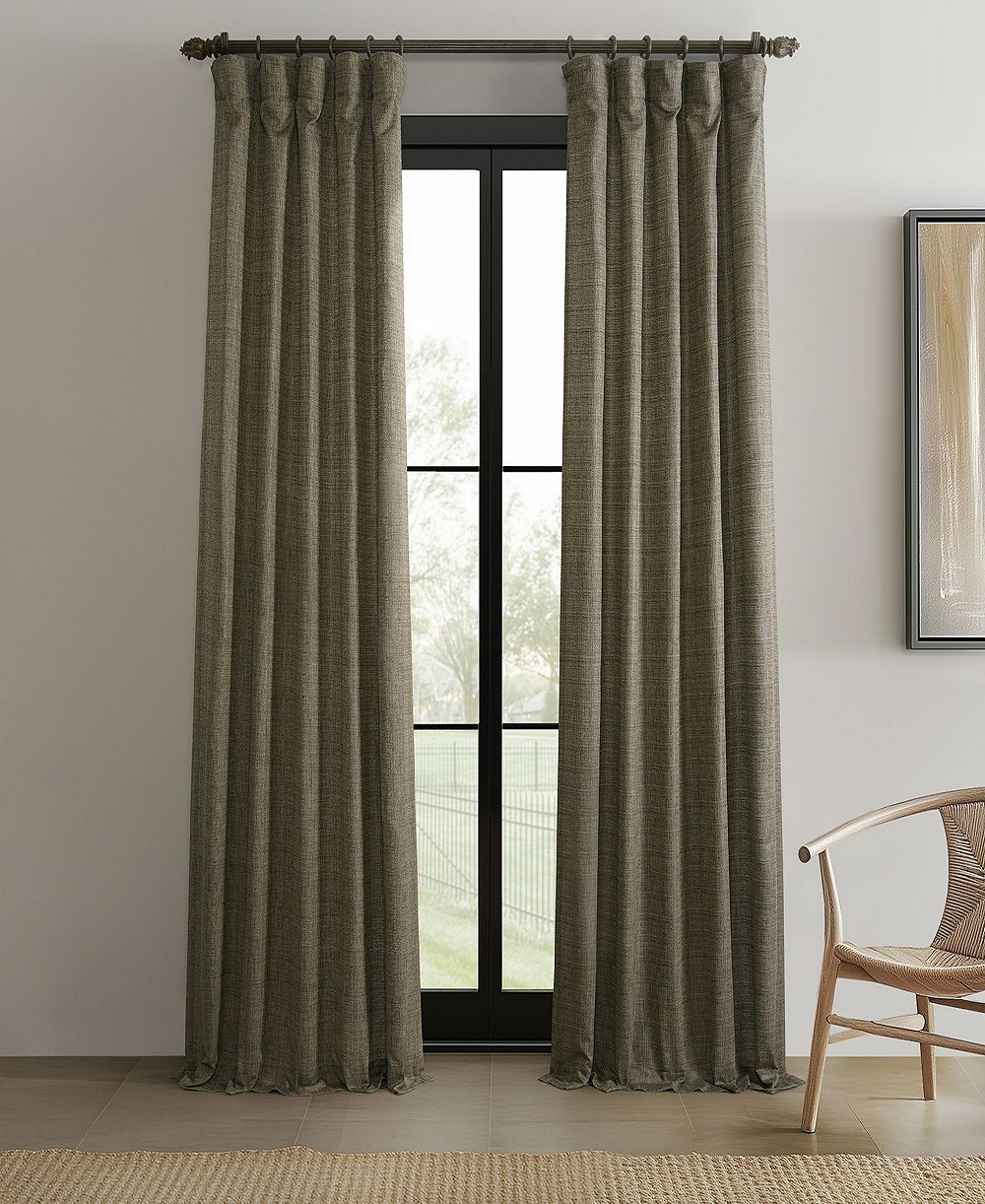 Шторы Half Price Drapes Raw Weave Linen Rod Pocket