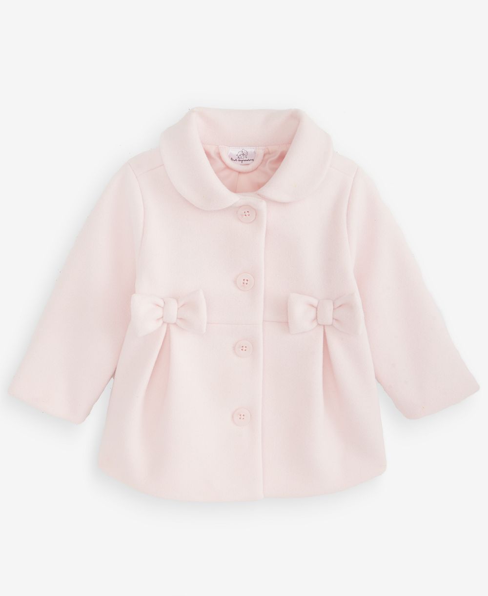 Детское пальто First Impressions Baby Girls Pleated Bow Peacoat